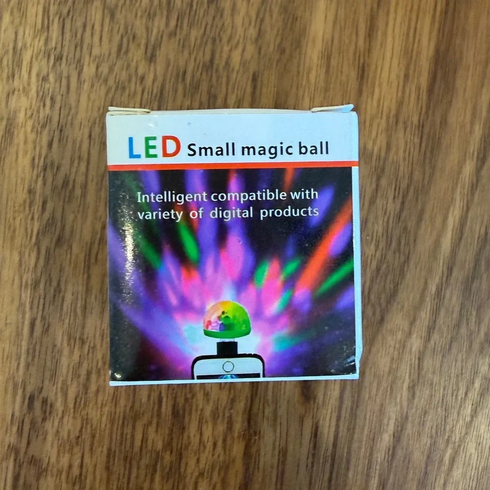 LED Small Magic Ball 4W USB Sound Control Mini Disco Party Light RGB Portable